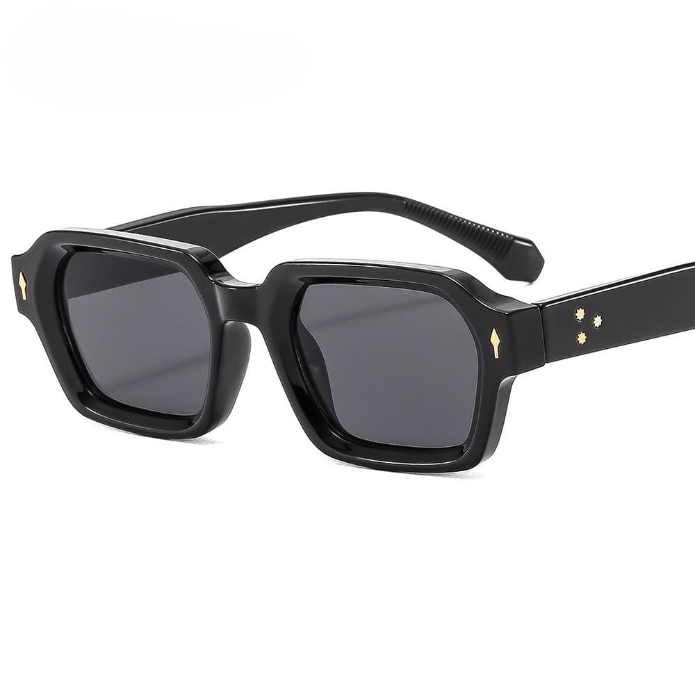 New Fashion Square Sunglasses for Men Women Retro Mirrors Color Blocked Modern Design Sunshade UV Protection