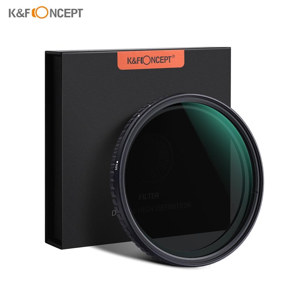 K&F CONCEPT 72mm Ultra-thin Adjustable Variable Neutral Density ND Filter Diameter 58mm
