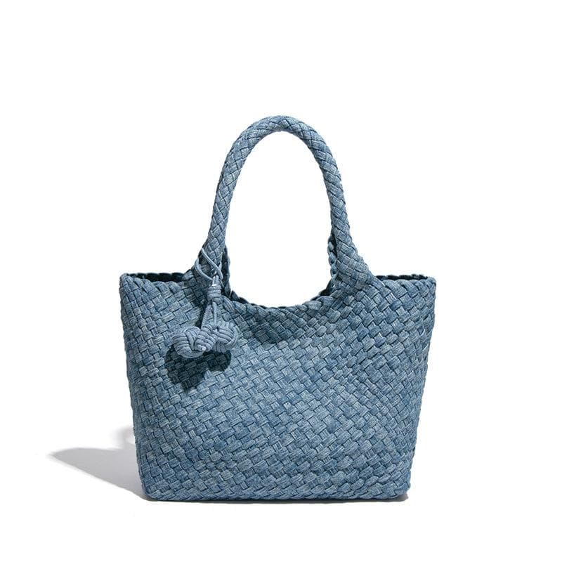 High-end, High-quality, Commuter, Large-capacity Woven Fabric Tote Bag, Vegetable Basket, Mother and Child Bag for Women