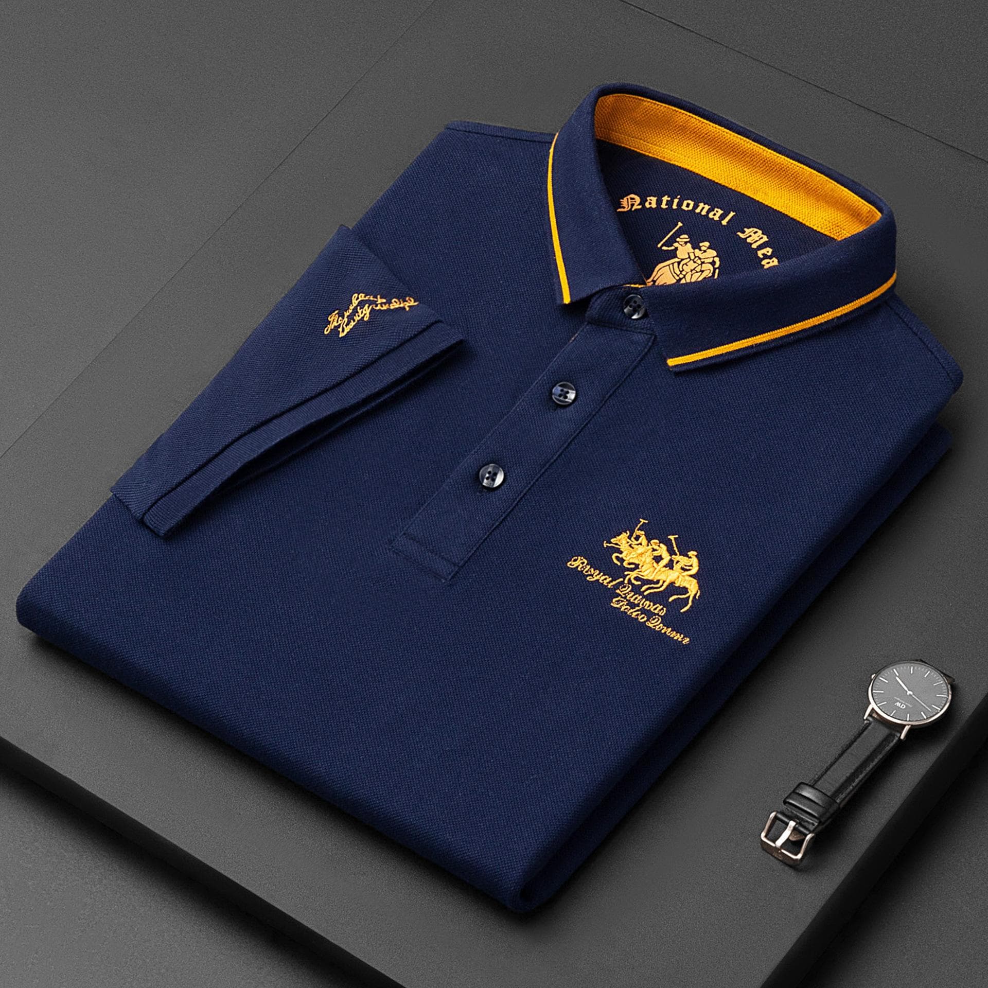 Men's Polo Shirt Summer Short Sleeve T-shirt Men's Bottoming Shirt Casual Embroidered Polo Shirt XXL