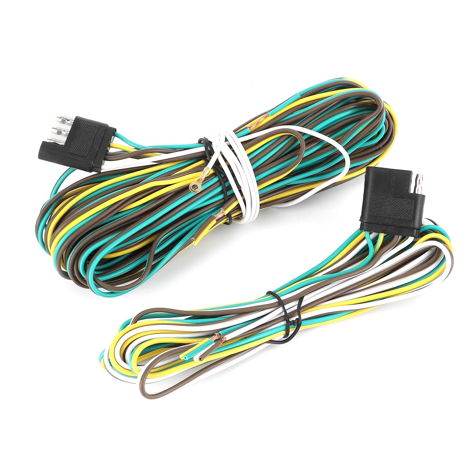 Trailer Wiring Harness Extension Kit 36FT 8.5+2.4m 4 Wire 4Flat 4 Pin with Male Female Plug