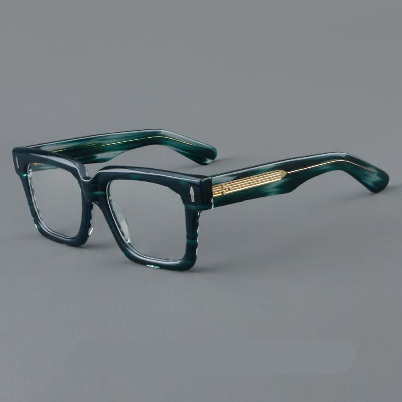 Top Quality Men Retro Square Glasses Frame Designer Acetate Optical Eyewear Reading Presbyopia Eyeglasses Optical lens 0