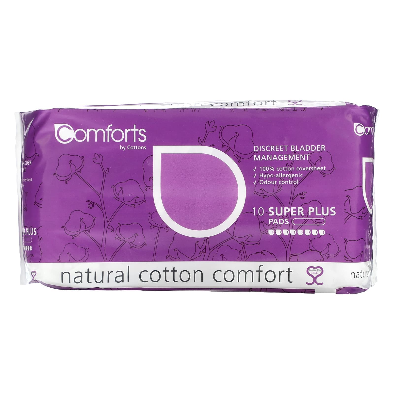 Cottons, natural cotton comfort, super plus, pack of 10