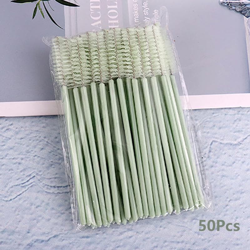 50Pcs Eyelash Brushes Makeup Brushes Disposable Mascara Wands Applicator Eye Lashes Cosmetic Brush Lash Extension Tool grey