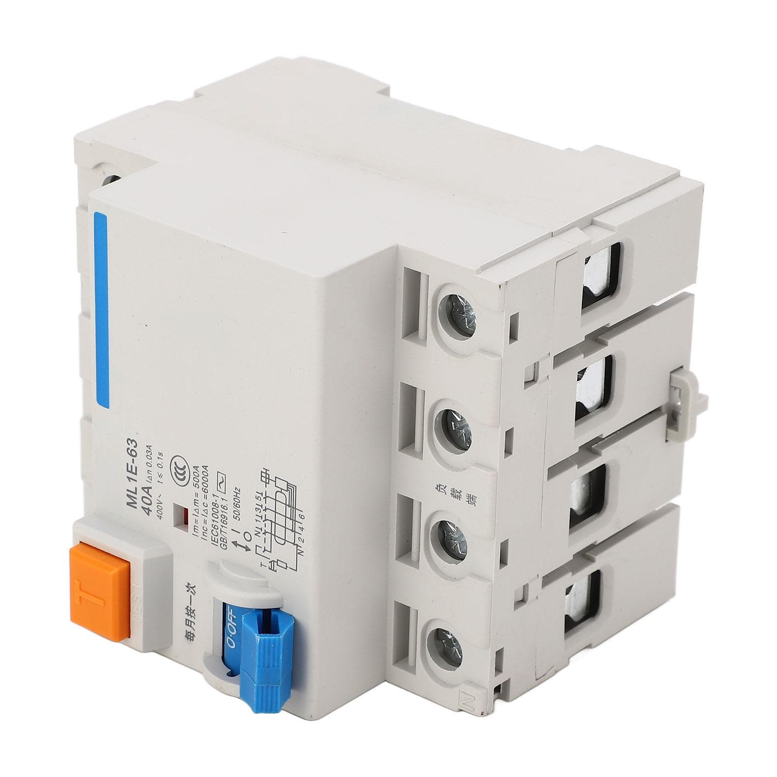 Current Circuit Breaker 3P+N 40A Flame Retardant Heat Resistant Humanized Miniature Leakage