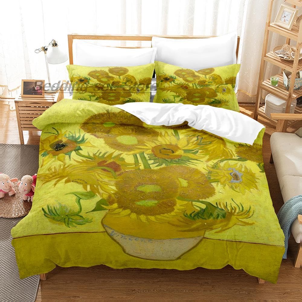 Van Gogh Bedding Set Single Twin Full Queen King Size Bed Set Aldult Kid Bedroom Duvetcover Sets 3D retro classic bed sheet set 150x200cm 3pcs