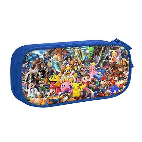 Super Smash Bros. Pencil Case, Large Capacity, Multifunctional, Stylish Pen Pouch, Simple Tool Pencil Case for Boys, Girls, and Kids, Suitable for Hig