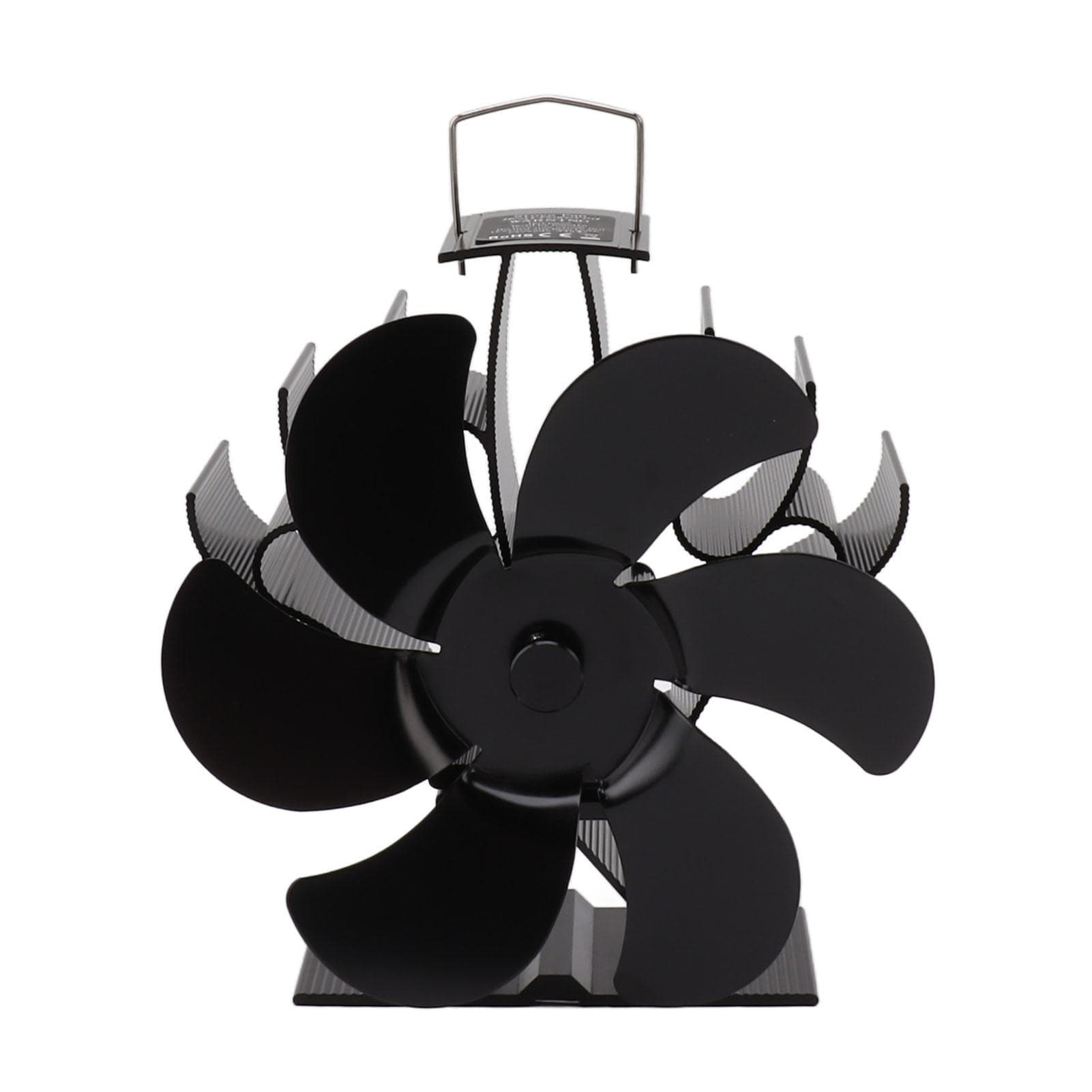 6 Blades Stove Fan Aluminum Alloy Rounded Edge Uniform Heat Dissipation Silent Heat Powered