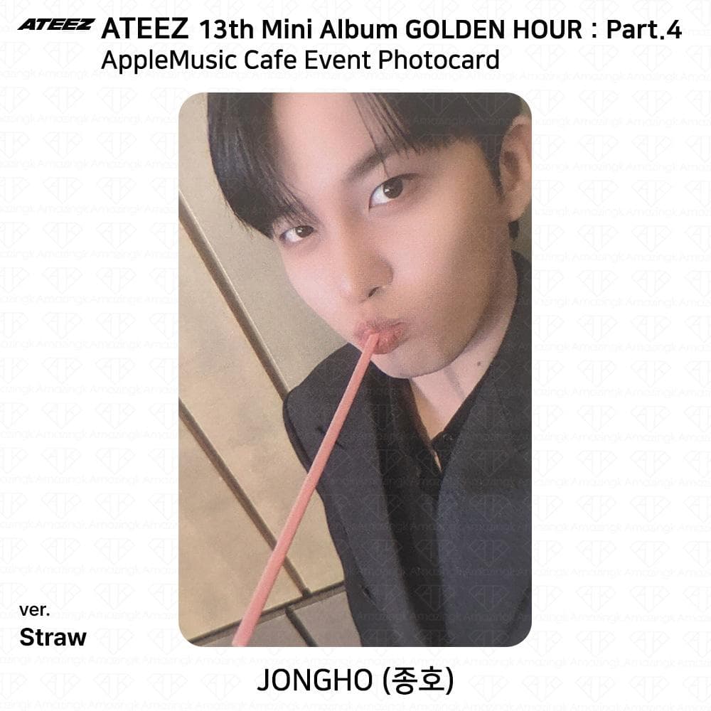 ATEEZ 13th Mini Album Golden Hour Part.4 AppleMusic Cafe Event Photocard Jongho