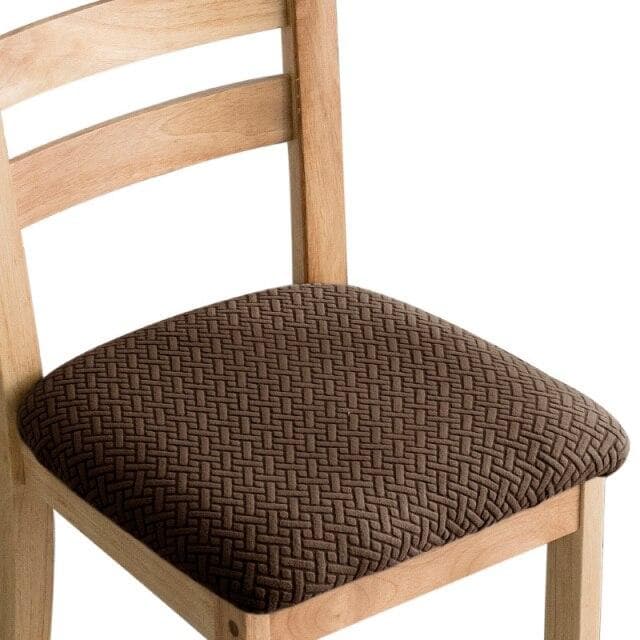 Hot Sell Spandex Dining Room Upholstered Cushion Chair Seat Cover Removable Slipcover Washable Furniture Protector dark brown