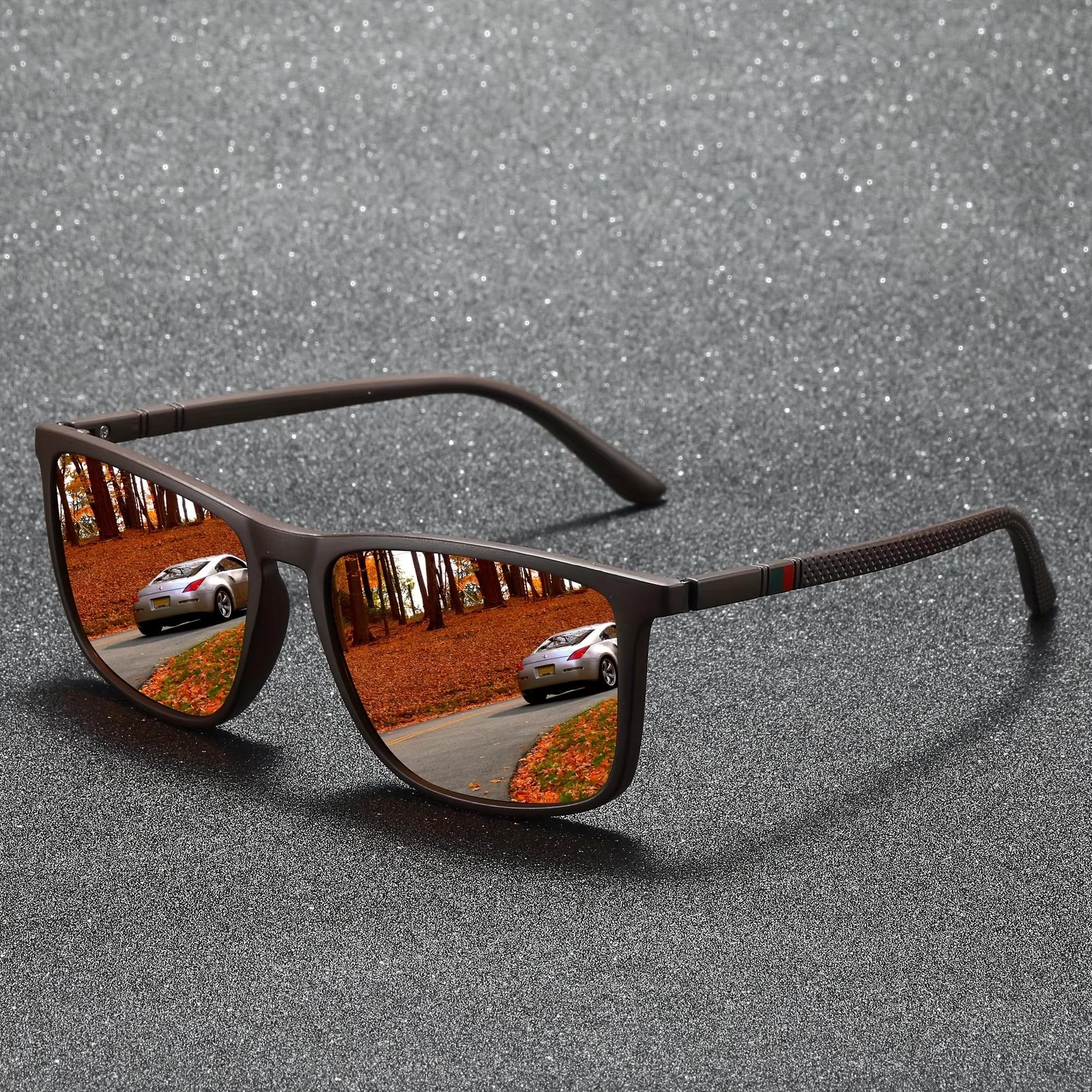Square UV400 Sunglasses Anti Glare Sun Shades For Summer Vacation Travel Driving Fishing Outdoor Activities