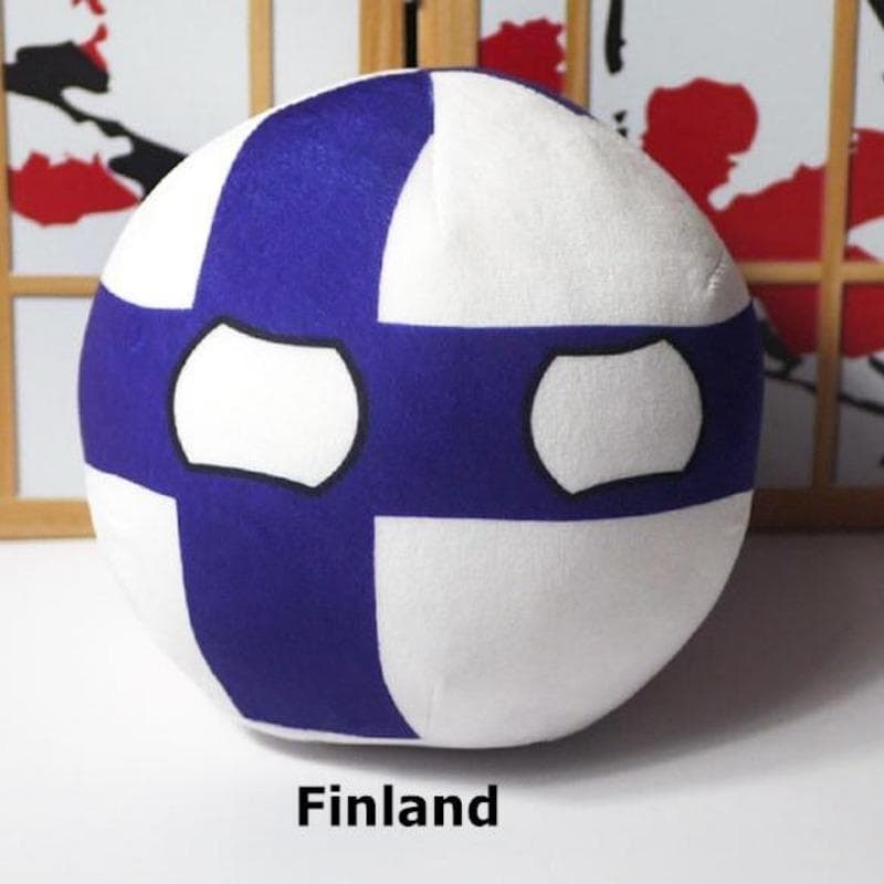 20cm Polandball Plush Doll Country Ball Anime Short Stuffed Plush Doll Toy Finland
