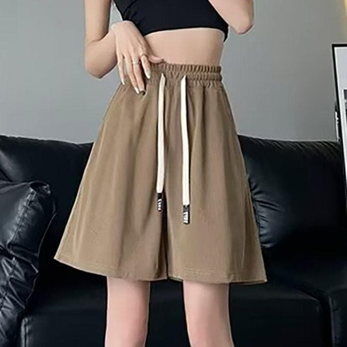 Small Pants Casual Wide-leg Pants for Women In Summer New Thin High Waist Loose Versatile Five-point Sports Pants 3XL