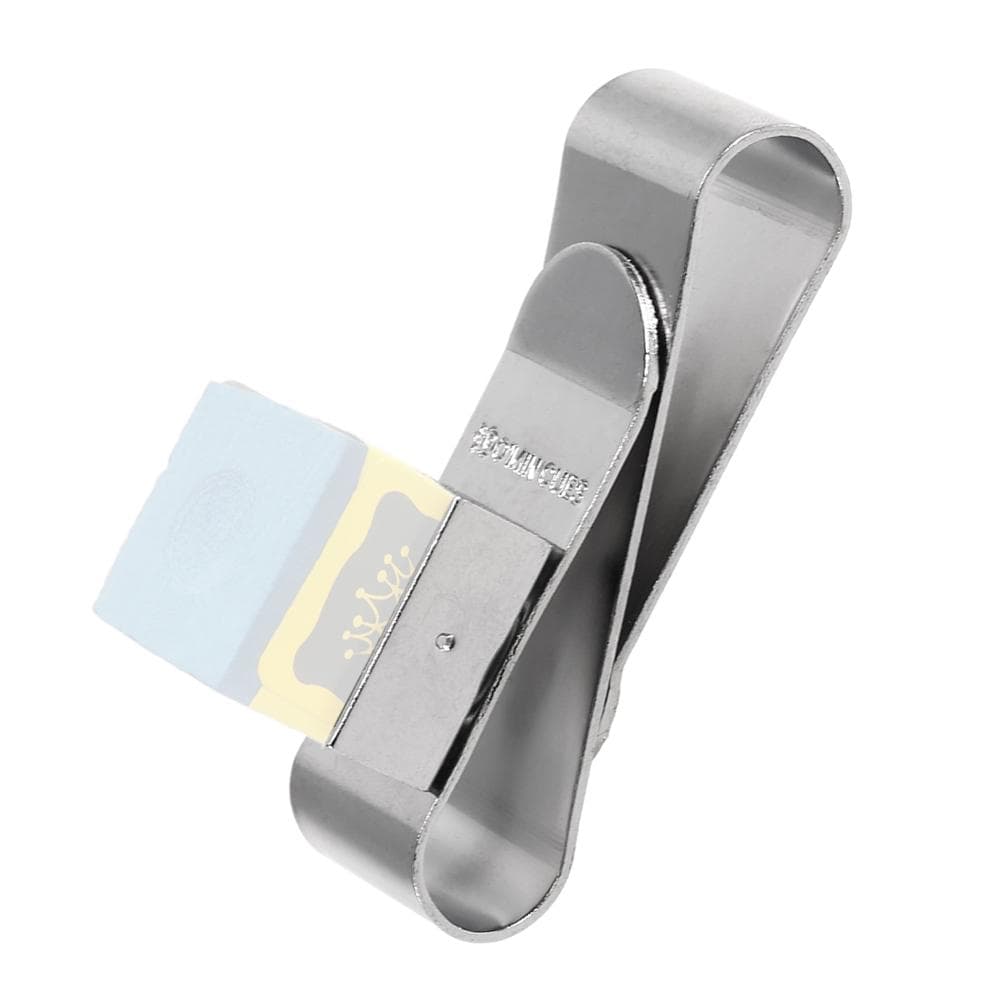Stainless Steel Cue Chalk Clip Snooker Billiards Chalk Holder Pool Cue Magnetic Chalk Holder with