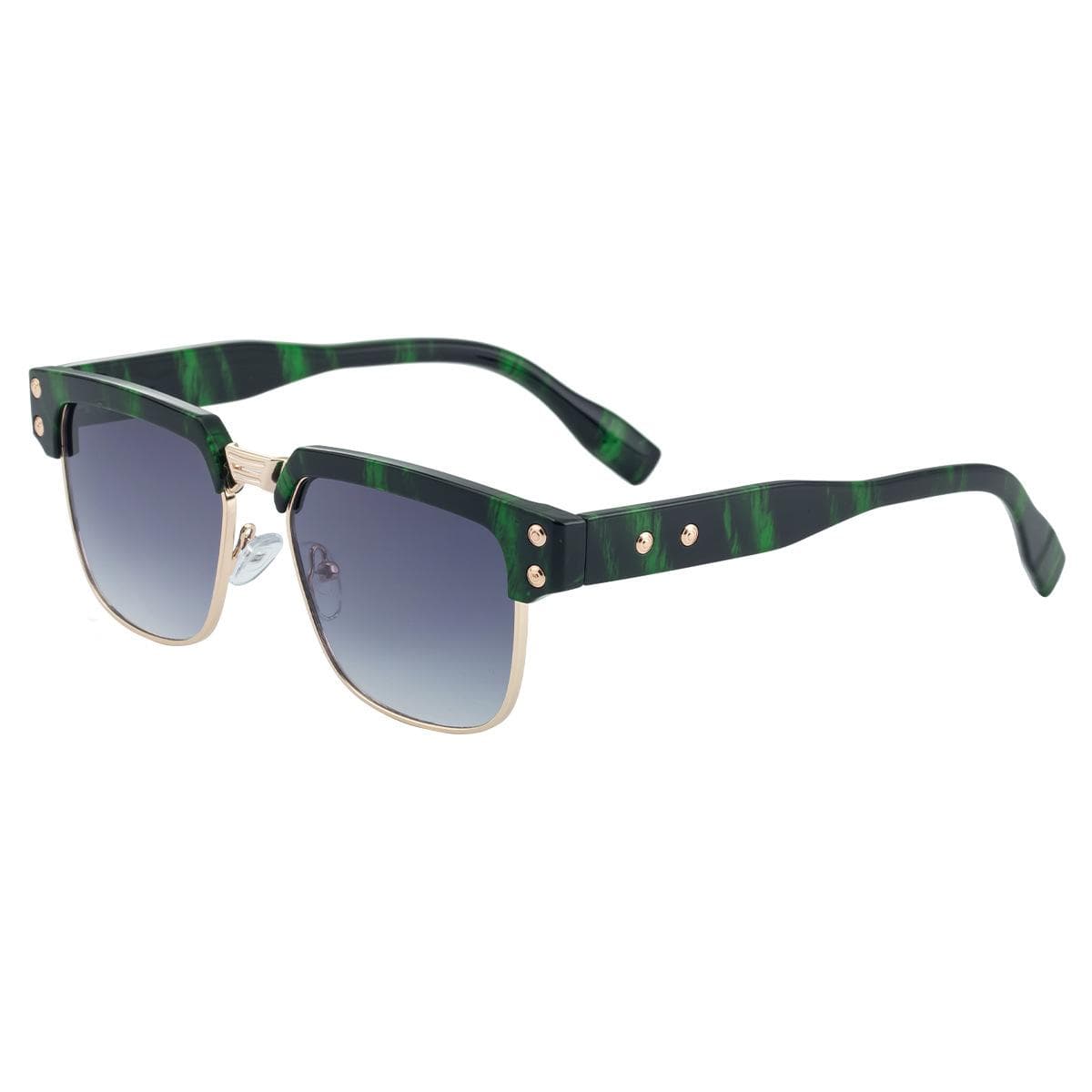 Men Luxury Vintage Punk Metal Sunglasses UV400 Protection Square Frame Fashion Outdoor Driving Shades Classic Brand