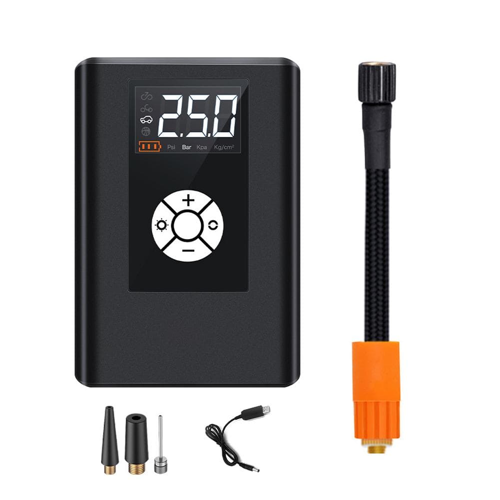 120W 40L/min 2.5 Inch Digital Display Screen Cordless Car Air Pump Car Bicycle Tire Air Pump black