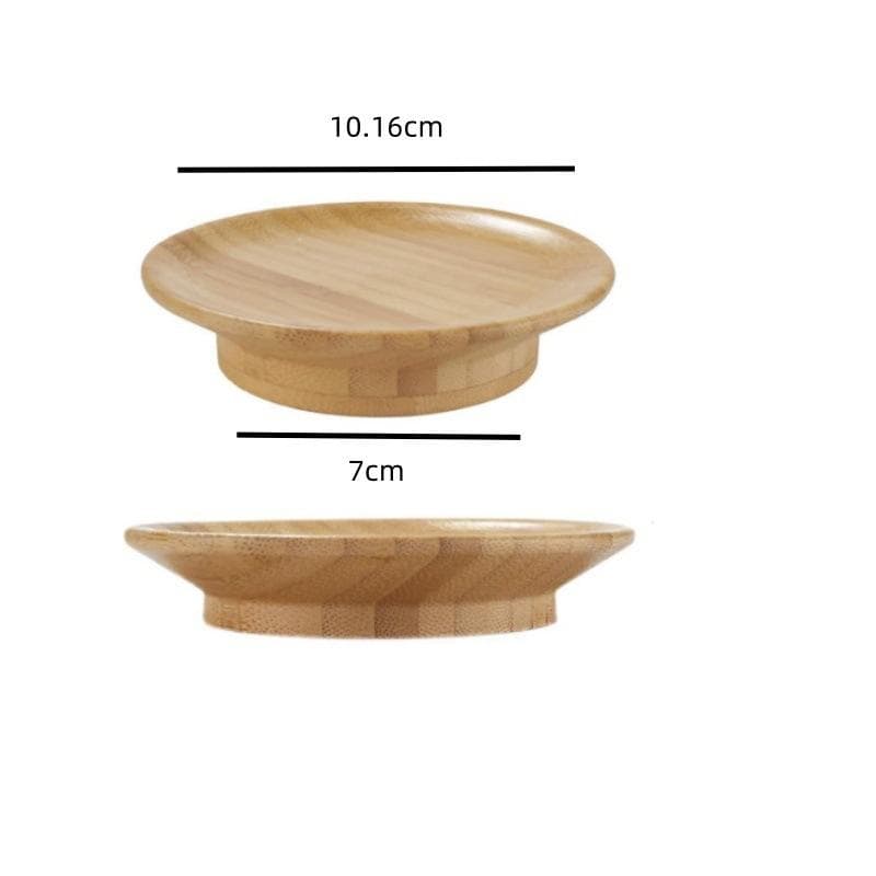 3/6/12pcs Round Bamboo Wine Glass Topper Red Wine Splashing Coasters Wine Glass Charcuterie Board Topper Dual-Use Bamboo-Coasters 3pcs