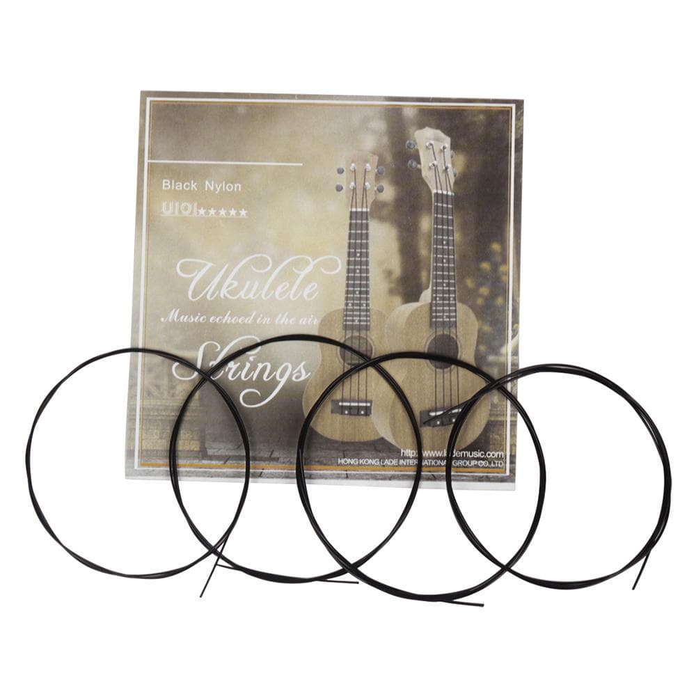 Colorful Ukulele Ukelele Uke Strings Nylon Material, 4pcs/set black