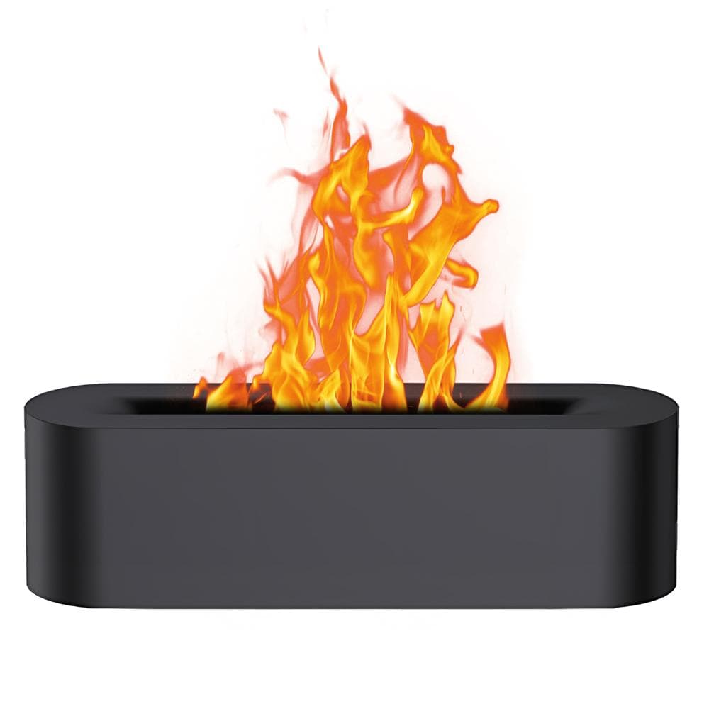 Flame Diffuser Humidifier Auto Off 150ml Essential Oil Diffuser 3 Timer Modes Quiet 7-color black
