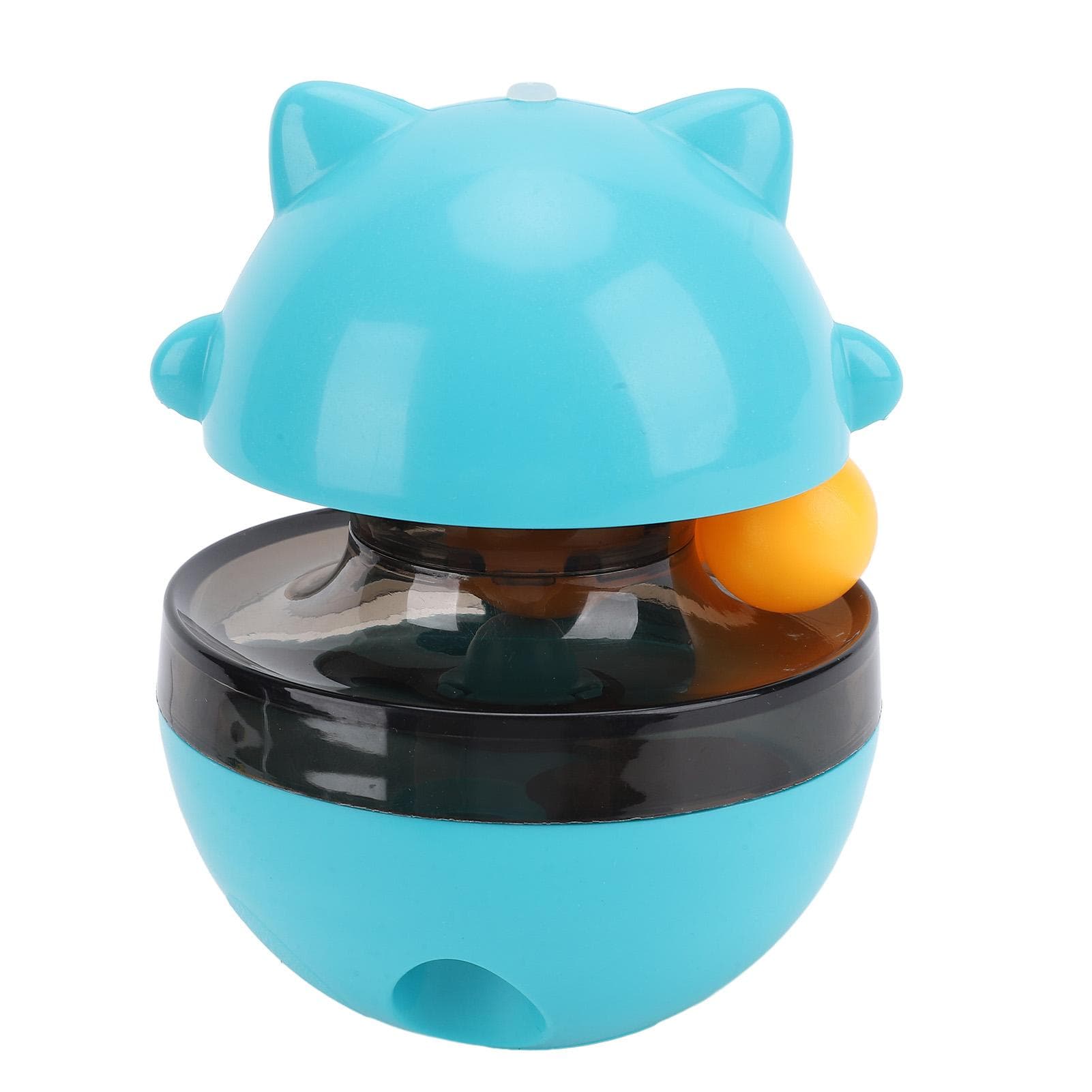 Cat Treat Dispenser Ball Interactive Rotating Adjustable Food Puzzle Slow Feeding Cat Feeder Toy