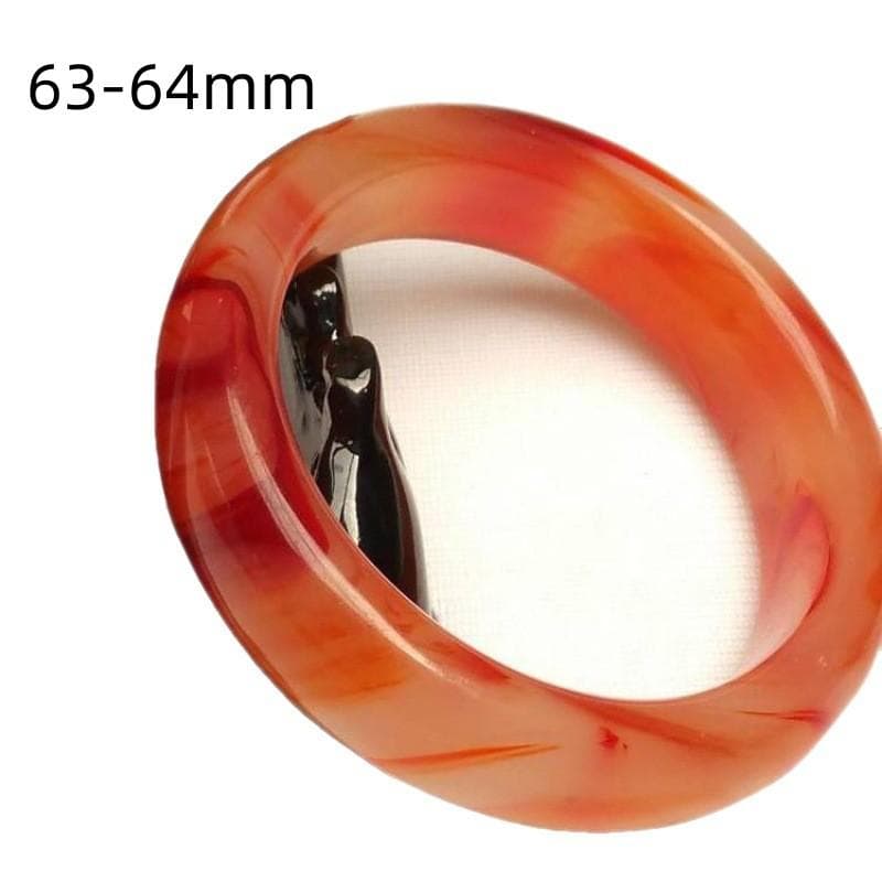 Chicken Blood Ruby Glass Agate Bracelet Chinese Style Hand-carved Fashion Charm Jewelry Bracelet for Women 63-64mm