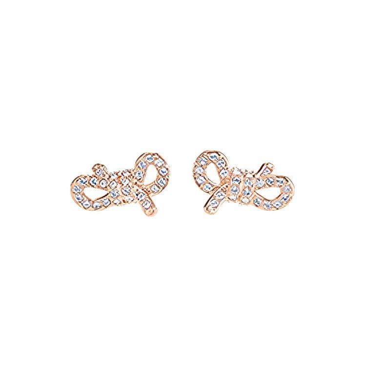 Swarovski Lifelong Bow Crystal Earrings Women earrings Rose-Gold 5501278 Box (Random Color)