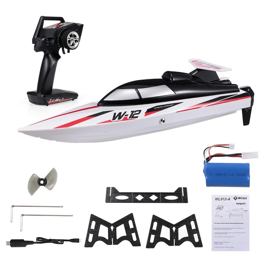 WLtoys WL912-A RC Boat 2.4G 35KM/H High Speed RC Boat Capsize Protection white