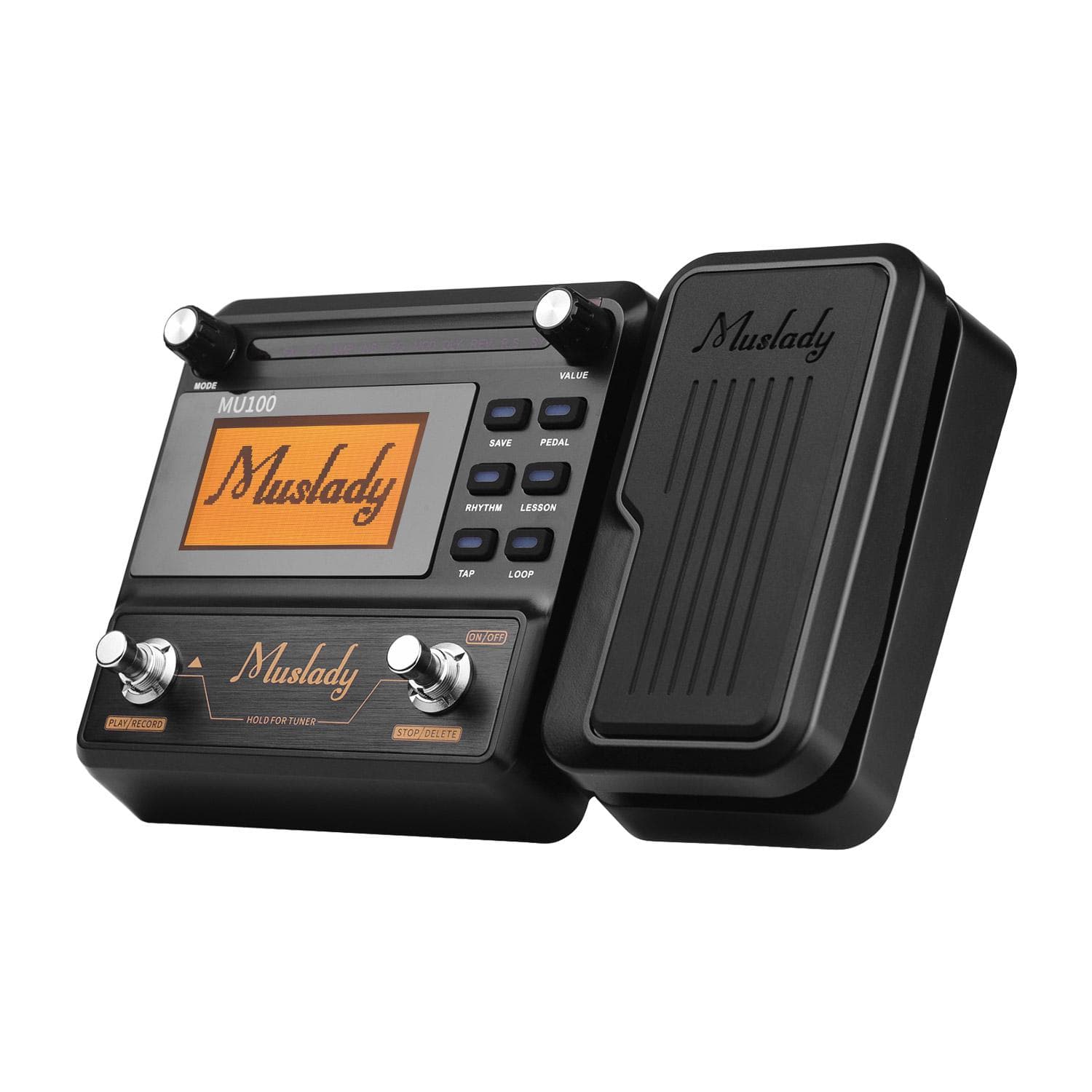 Muslady Guitar Multi-effects Processor Effect Pedal+Loop Recording 8 Effect US Plug black