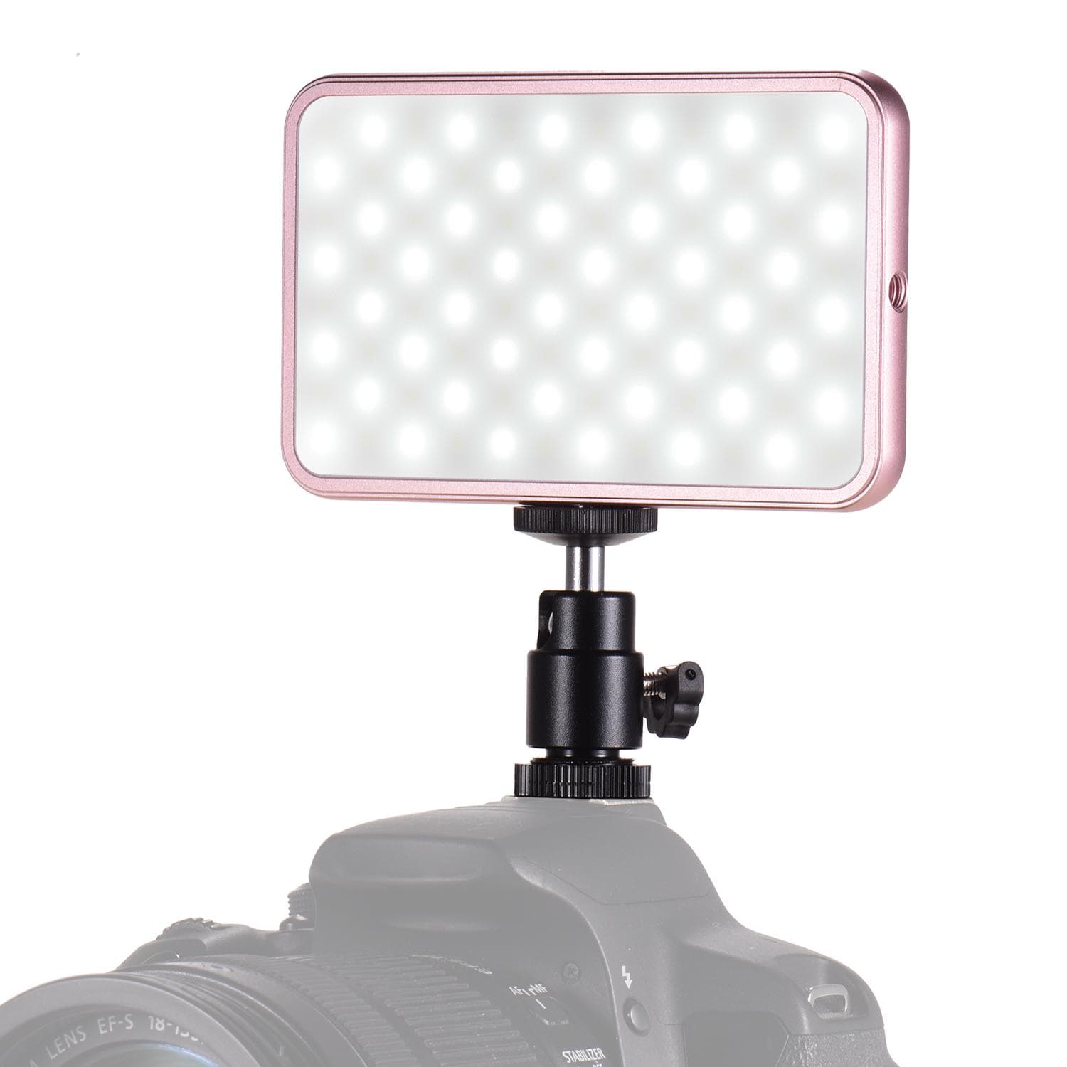 FL-08 Mini LED Video Light Panel Photography Fill-in Light 3000K-5500K Dimmable Built-in pink