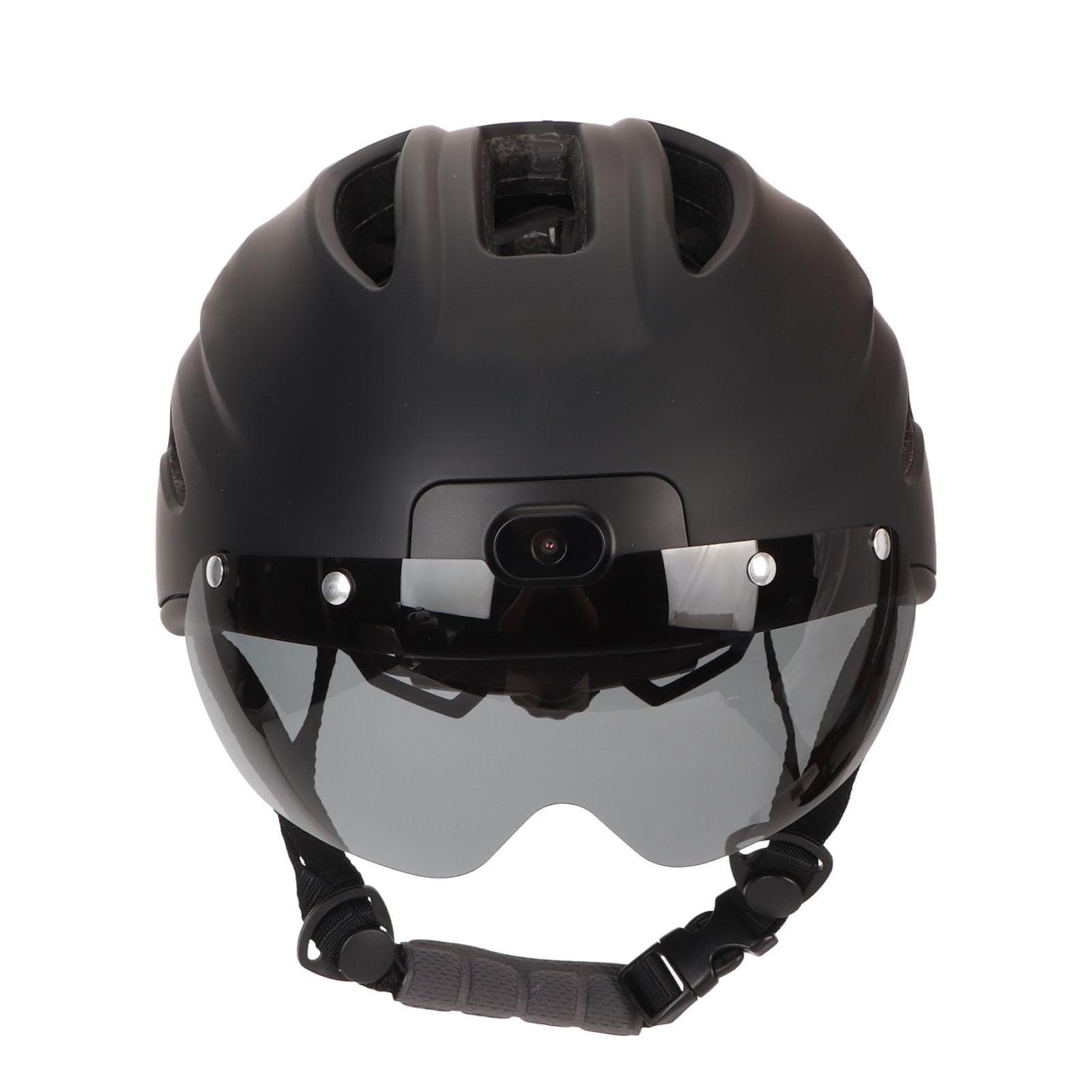 Smart Bicycle Helmet 4K HD Camera Magnetic Goggles Emergency Storage Support Video Recording