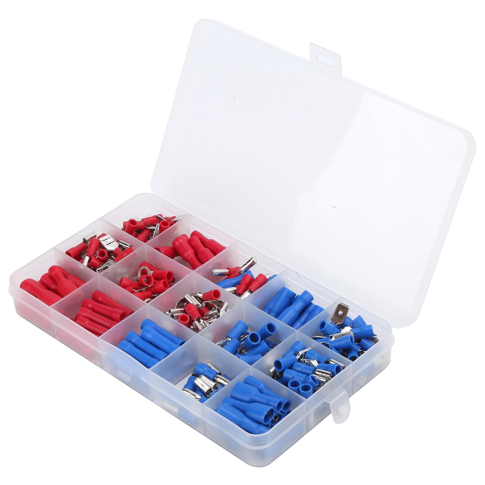 200Pcs Wire Crimp Connectors Set Ring ColdPressed Insulated Electrical Butt Connector Kit
