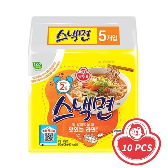 Ottogi Snack Noodles Pack 108g x 5 (2 Options) 10PCS