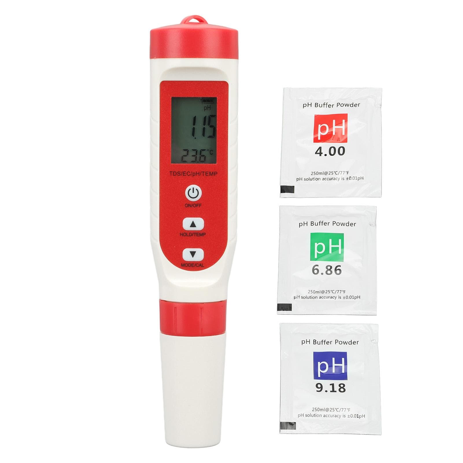 Digital Water Tester Pen 4 in 1 PH TDS EC Temp Meter IP65 Waterproof Multifunctional Water Tester