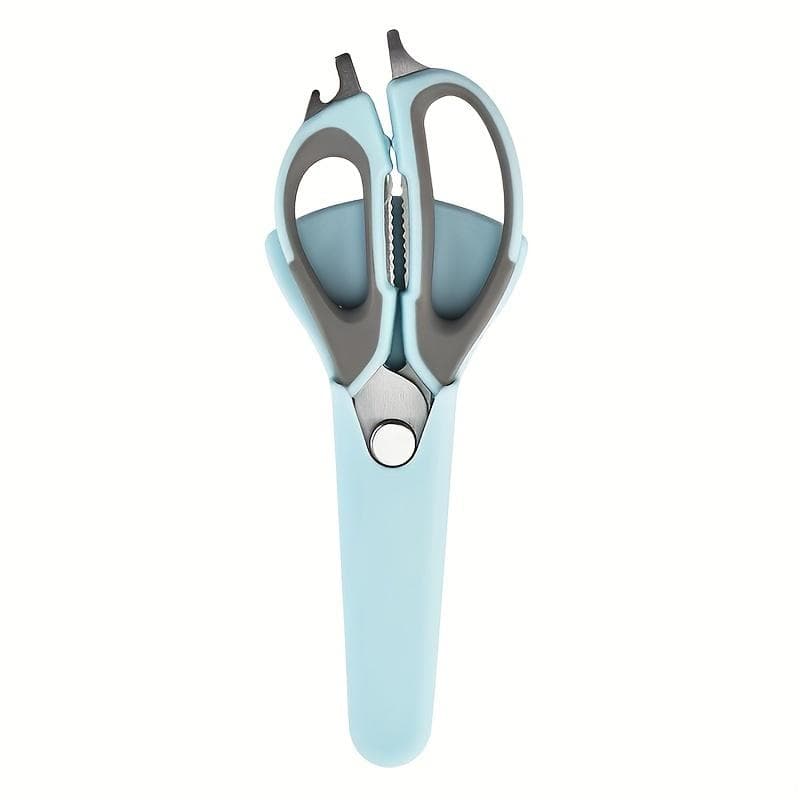 Multifunctional Kitchen Scissors with Magnetic Holder - Detachable Stainless Steel Food Scissors, Ergonomic Handles