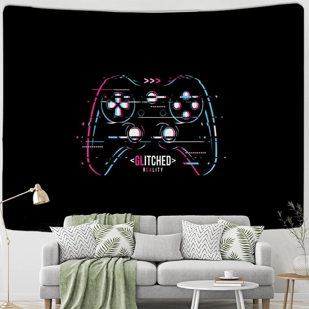 Game Console Pattern Tapestry Hippie Tapiz Art Background Cloth Bohemian Style Wall Hanging Room Decor 95x70cm