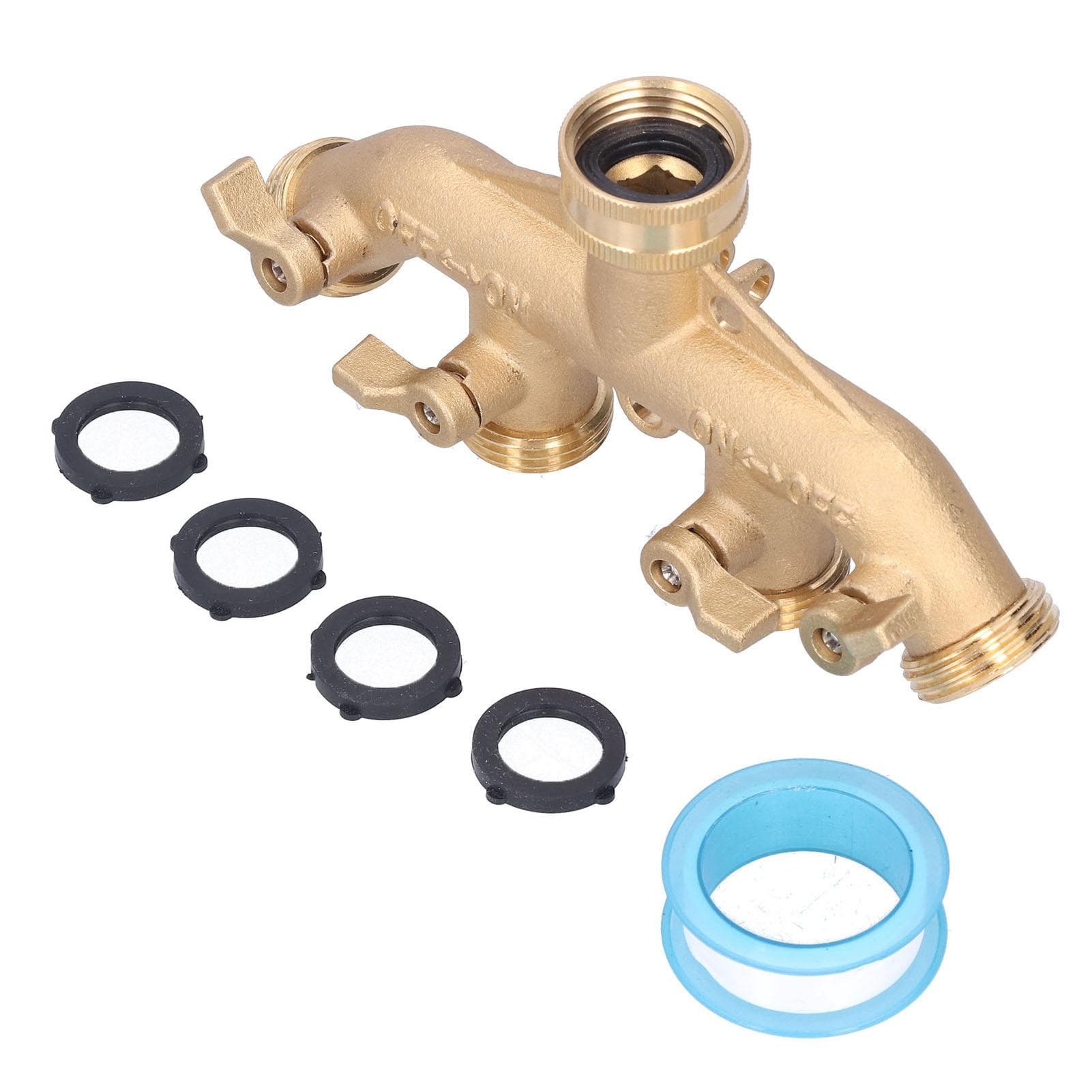 Hose Splitter 4 Way Water Tap Hose Connectors Distributor Garden Water Splitter NPT 34