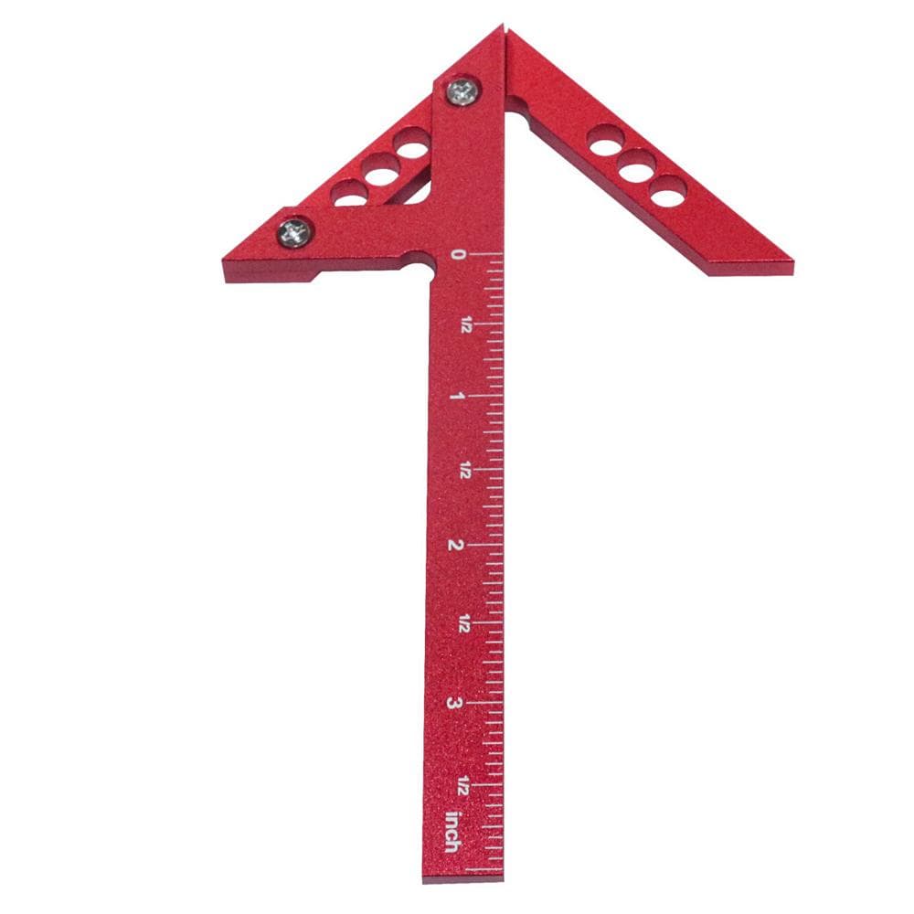 Center Scriber Vertical Line 45 degrees Angle Gauge Drawing Circle Gauge Aluminium Alloy Woodworking imperial