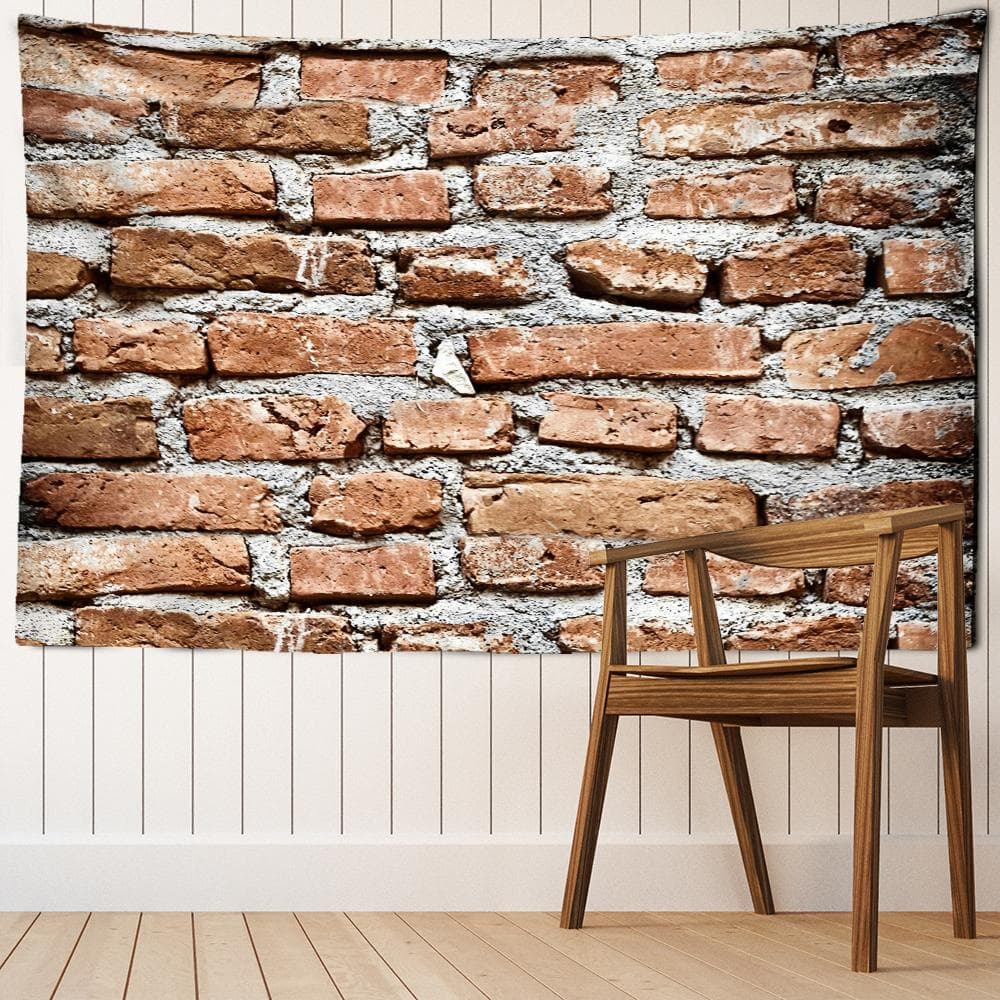 Vintage Brick Stone Tapestry Wall Hanging Hippie Tapiz Art Psychedelic Witchcraft Home Room Decor Background Fabric 95x70cm