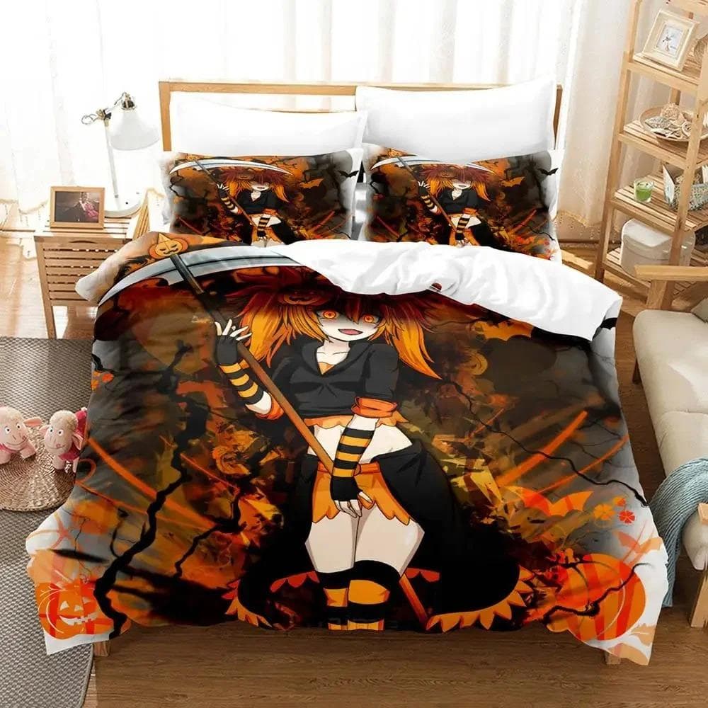 Anime Mummy Cyanthia Bedding Set Boys Girls Twin Queen Size Duvet Cover Pillowcase Bed Kids Adult Fashion Home Textileextile 70x133cm 2pcs