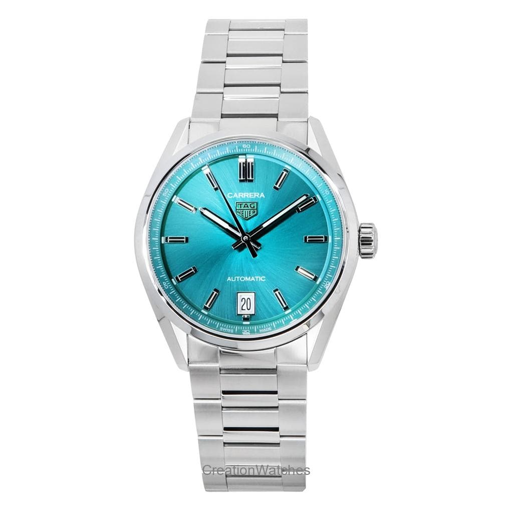 TAG Heuer Carrera Stainless Steel Turquoise Blue Dial Automatic WBN2316.BA0001 Women's Watch turquoise blue