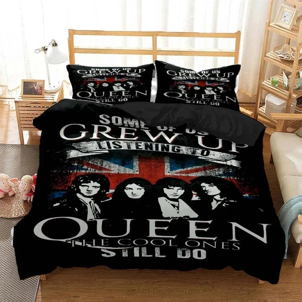 Königin Rockband Digital printed bedding for Boys Queen bedding set Soft and comfortable Customized King size bedding set 70x133cm 2pcs