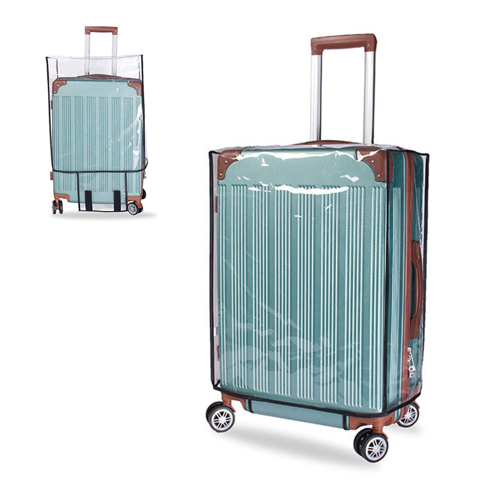 Transparent PVC Travel Luggage Cover Suitcase Protector Cover Dust Cover Fits 20 Inch Luggage 20