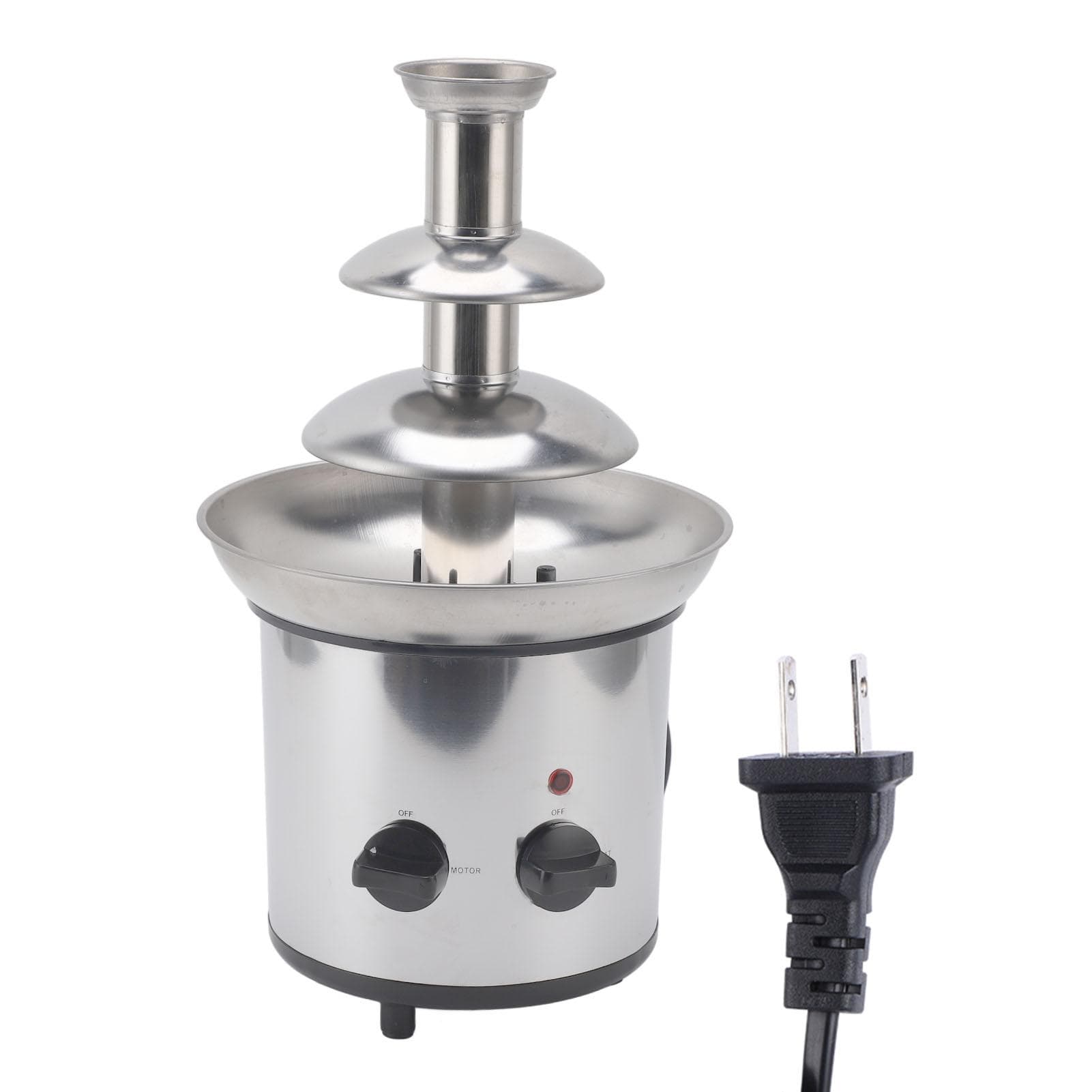 Stainless Steel Chocolate Fondue Fountain 3 Tier Automatic Melting Easy to Disassemble L
