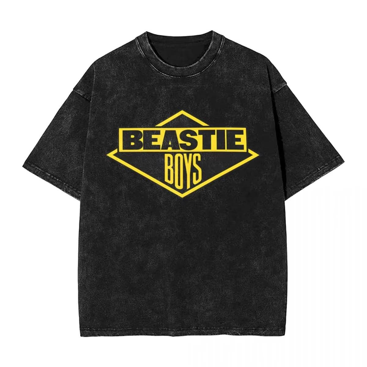 Vintage Camiseta Men's Women Beastie Boys Washed T-Shirt American Group Harajuku Short Sleeve Tee Streetwear Top S