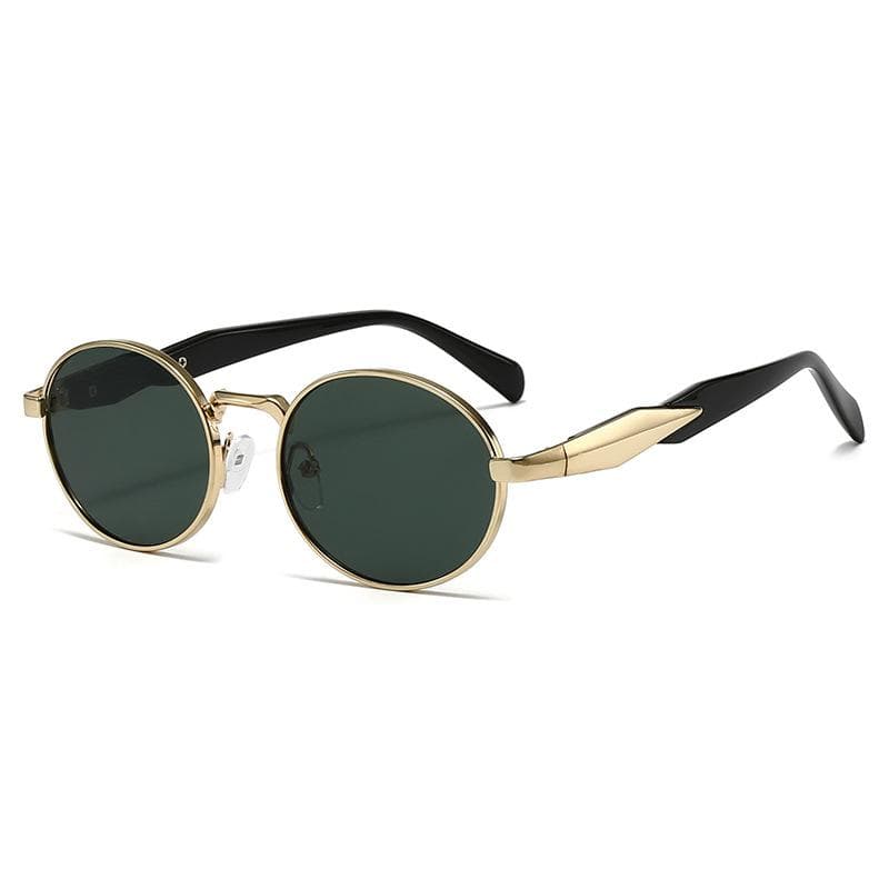 Retro oval metal sunglasses for women European and American fashion trendy vintage style accessory