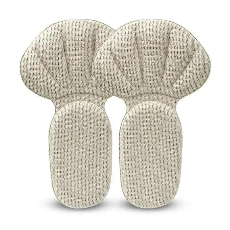 New 2 In 1 Sponge Heel Cushion Back of Inserts Heel Protectors Shoe Pads for Shoe Too Big Soft Mesh Heel Grips Shoes Insoles 1 pair beige