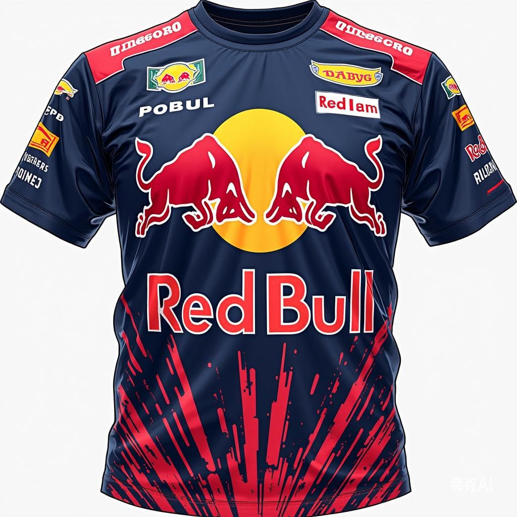 Men's Summer Red Bull High-end Brand Short-sleeved T-shirt Fashionable Loose Top Outdoor Extreme Sports Red Bull Cycling Suit 5XL