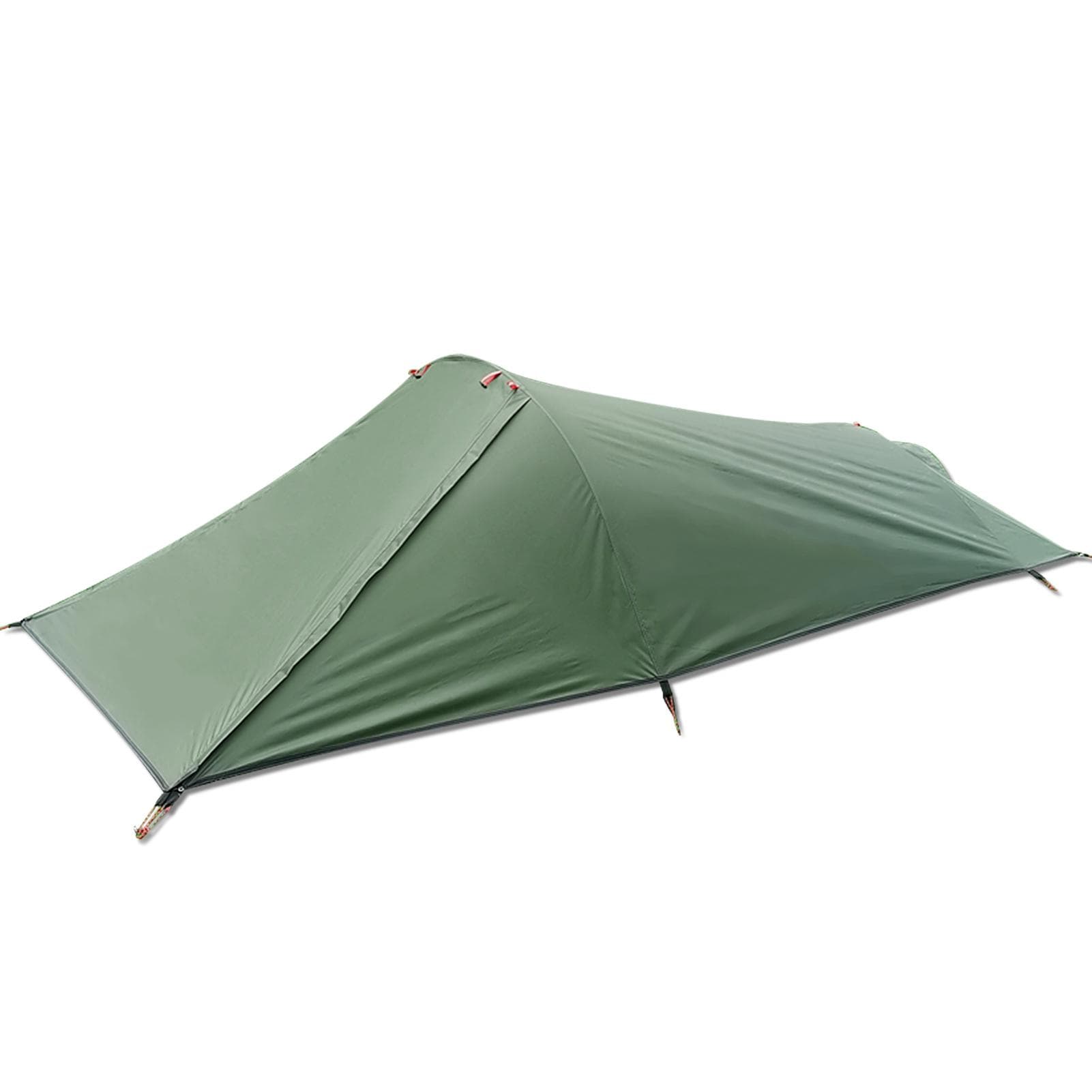 Ultralight Outdoor Camping Tent Single Person Camping Tent Water Resistant Tent Aviation Aluminum army green