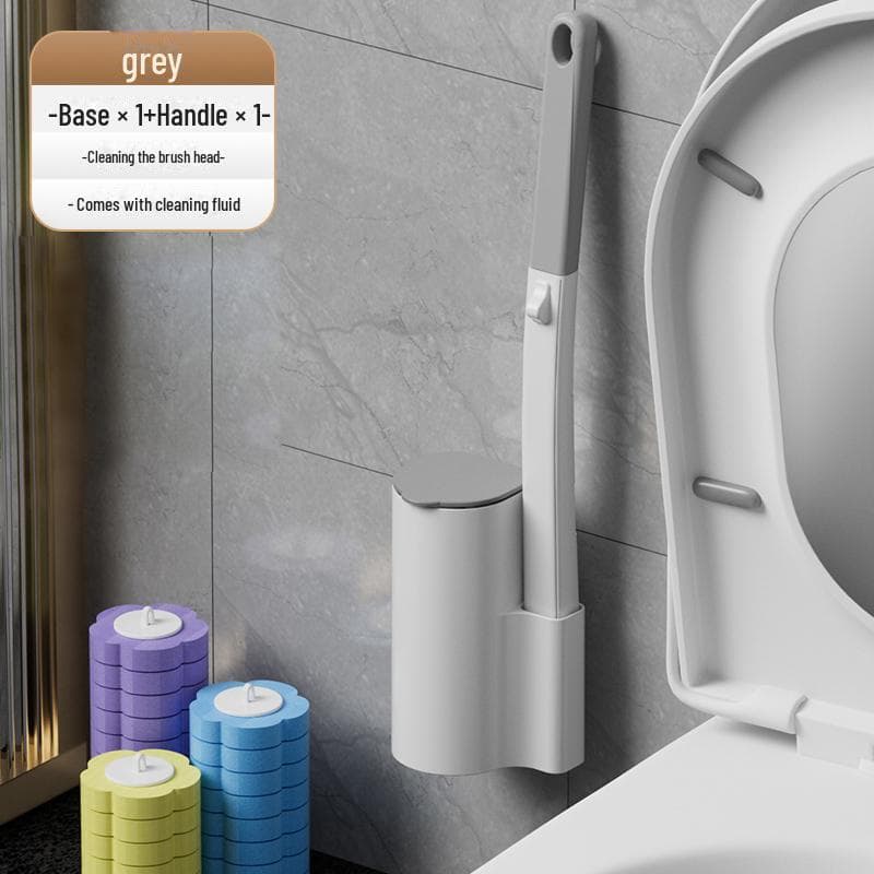 Disposable Wall-Mounted Toilet Brush for Easy Replacement and No-Wash Cleaning