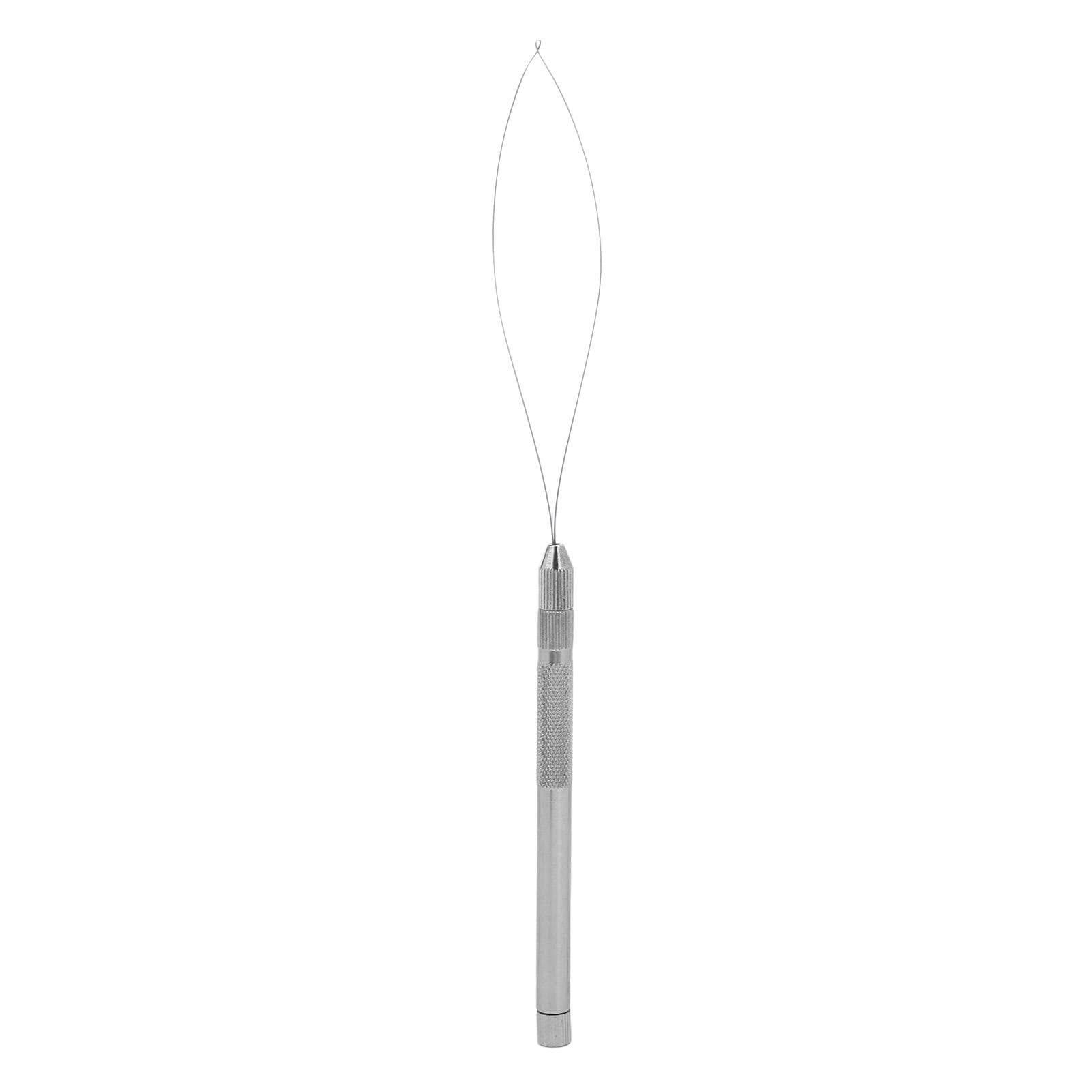 Hair Extension Tools Alloy Threader Pulling Hook Loop for Professional Hair Styling Accessory silver
